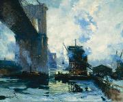 Jonas Lie Morning on the River oil painting artist